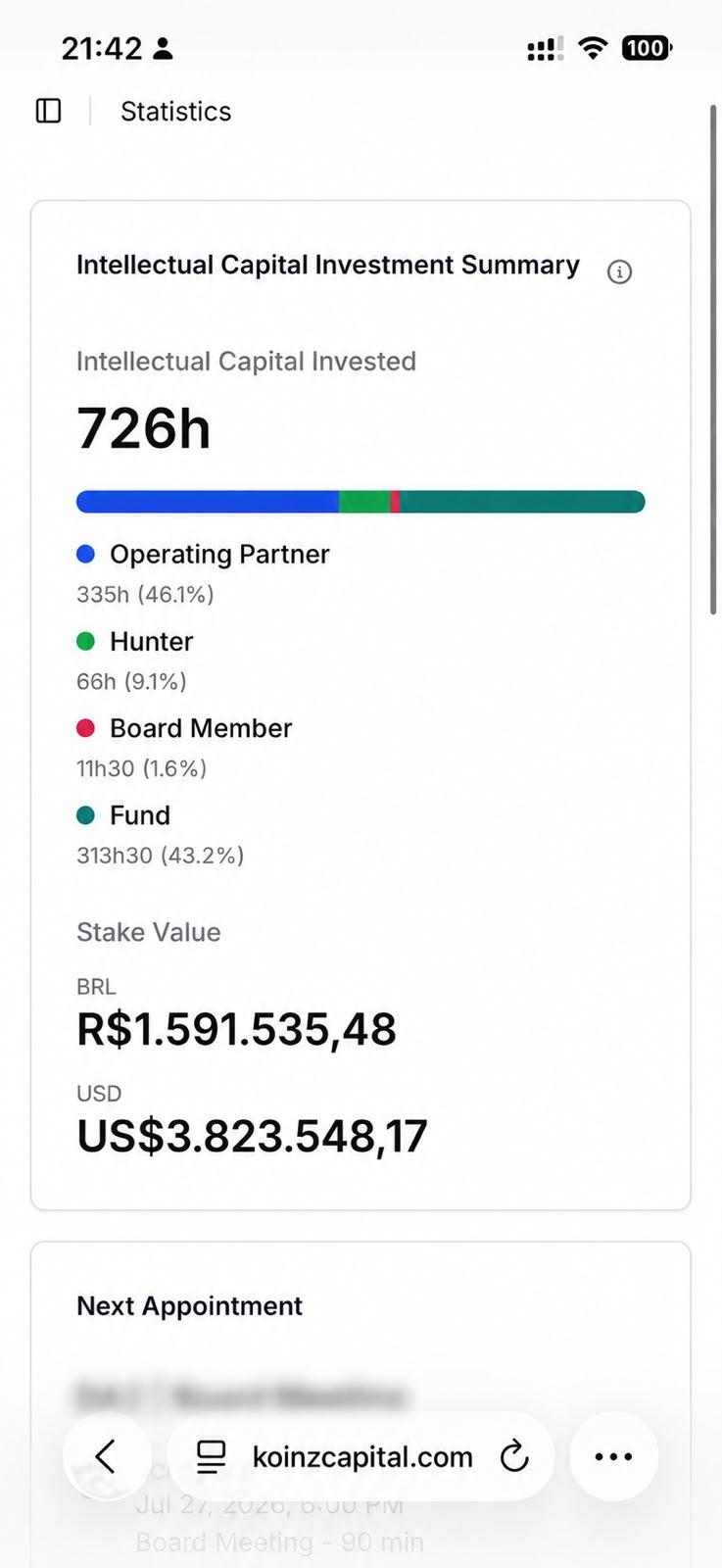 Cada contribuição dos membros é registrada.